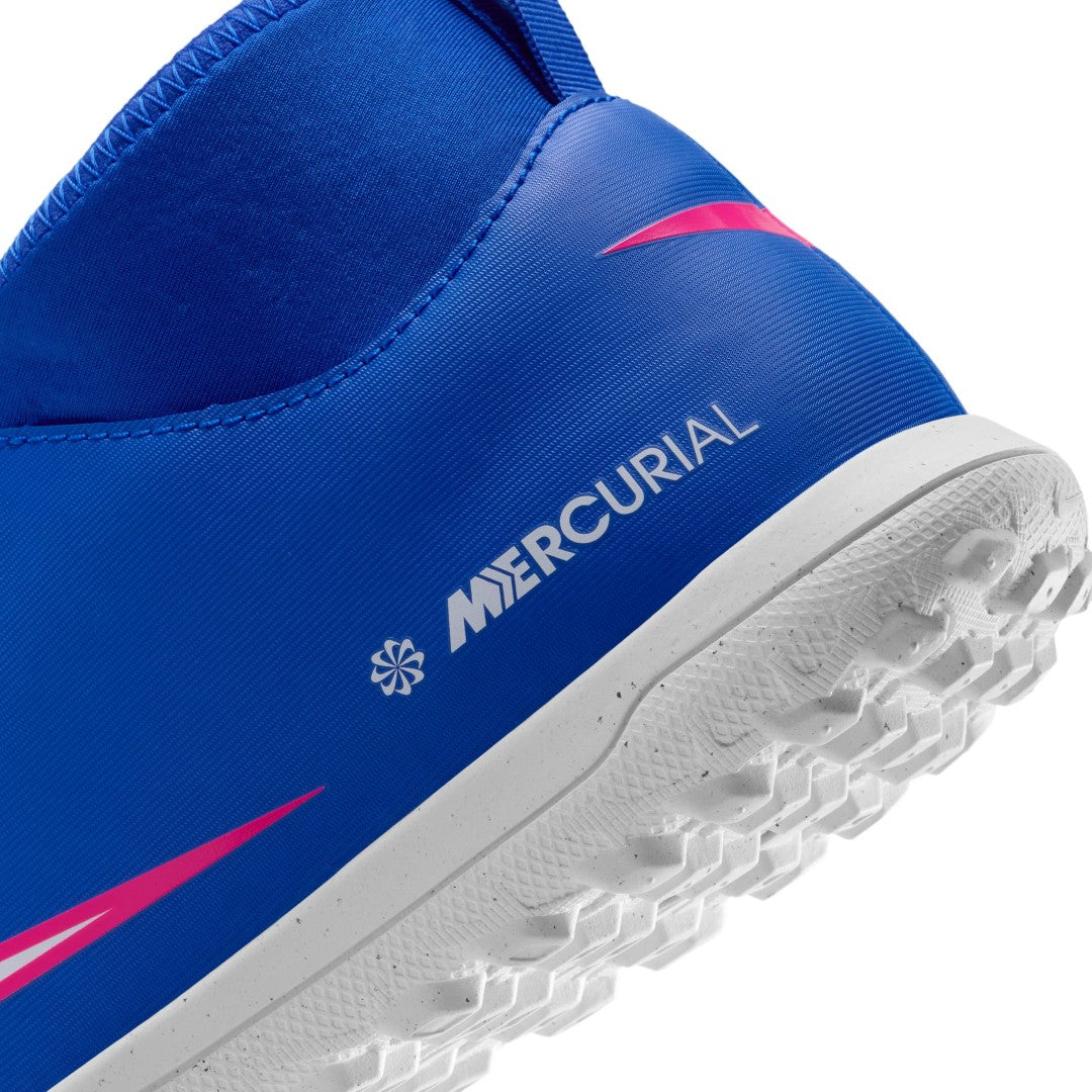 Jr. Mercurial Superfly 10 Club Turf High-Top Soccer Shoes