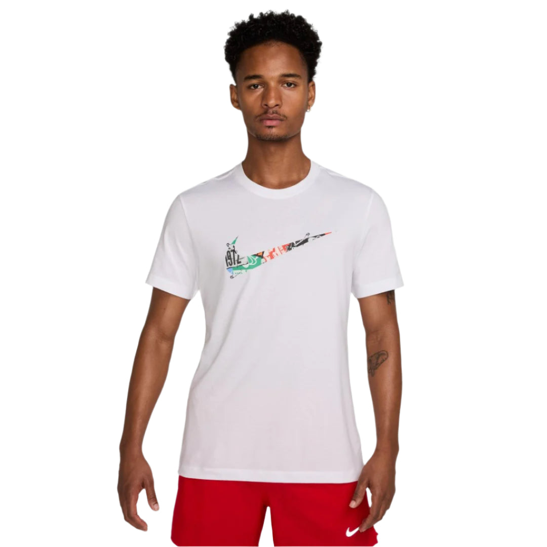 ★ Nike★ Running T-shirt M White HJ3685100 HJ3685-100 Nike Court Dri Fit Tee Shirt - White | Midwest Racquet Sports