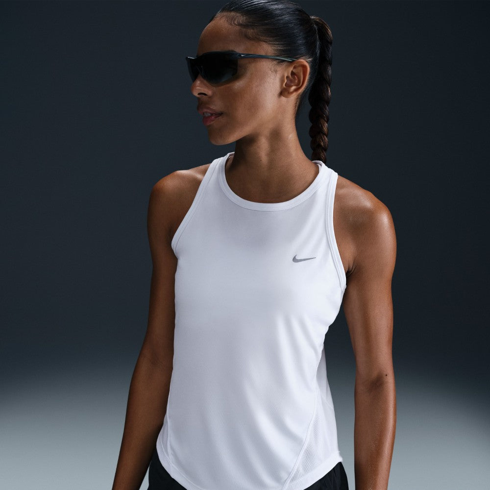 nike white running tank
