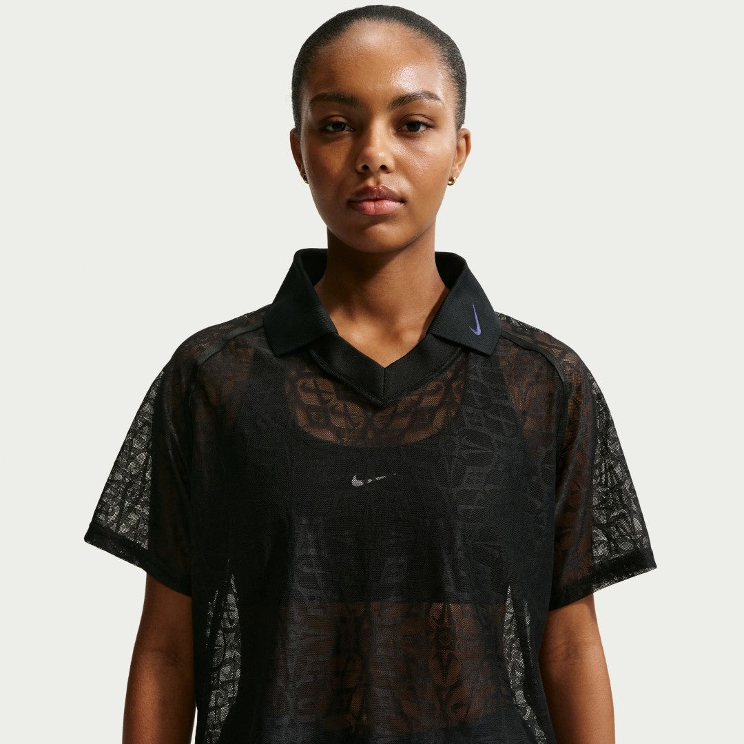 Lace Polo Jersey Top