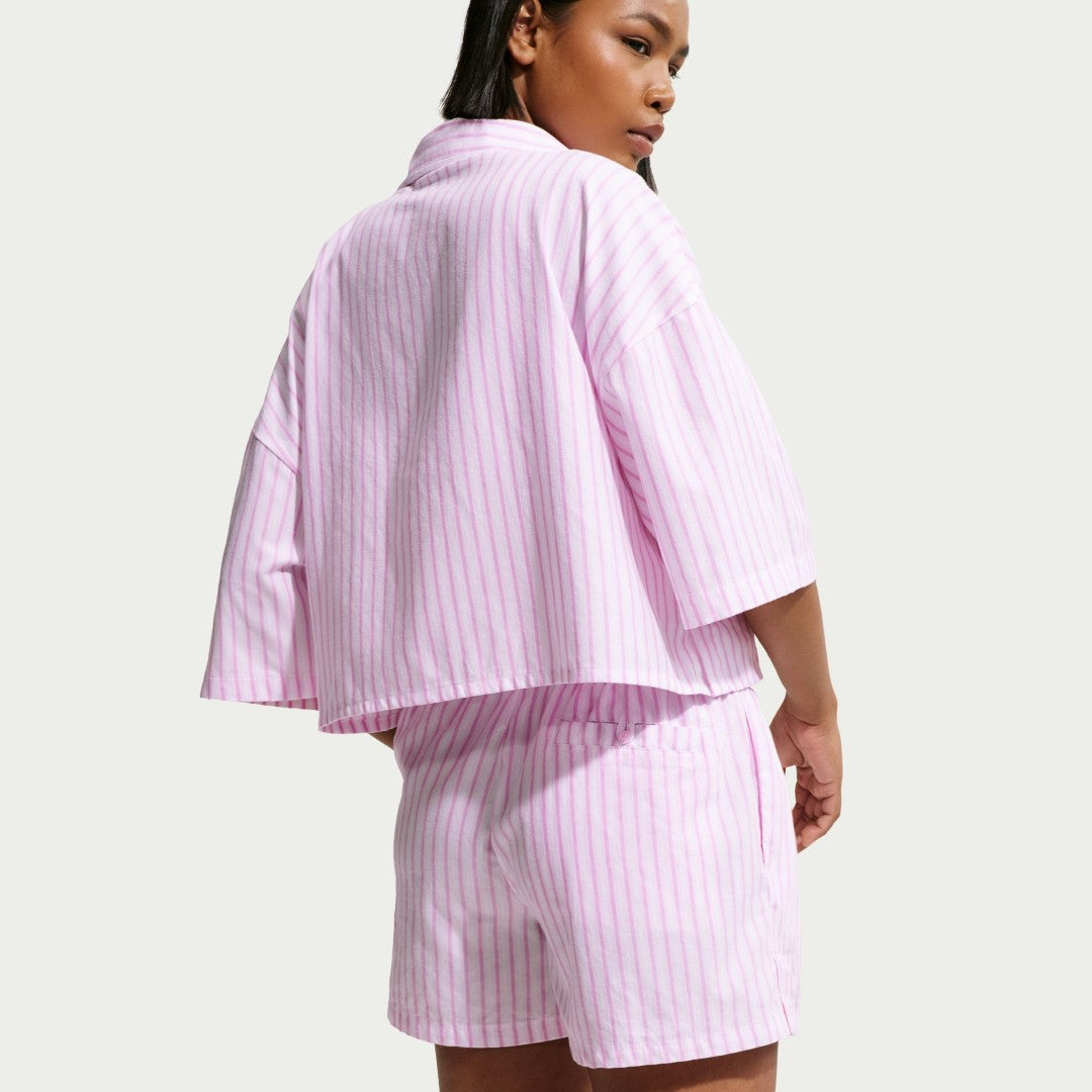 Woven Poplin Striped Shorts