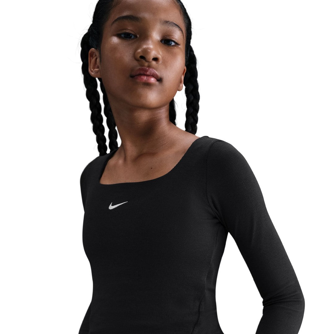 Sportswear Square-Neck Long-Sleeve Top