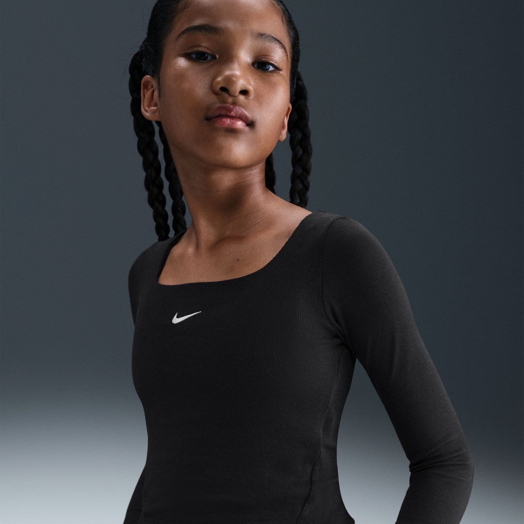 Sportswear Square-Neck Long-Sleeve Top