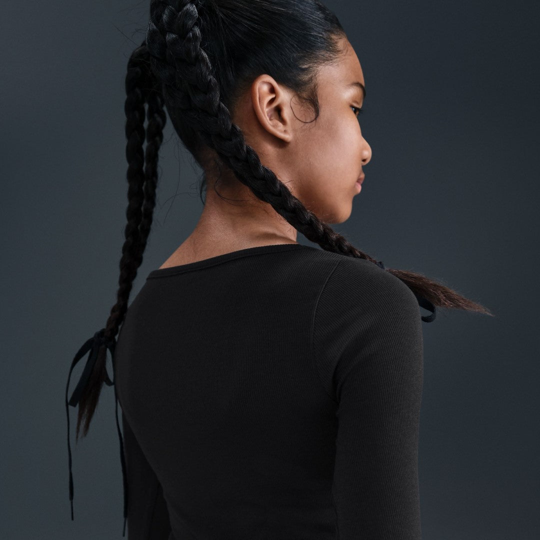Sportswear Square-Neck Long-Sleeve Top