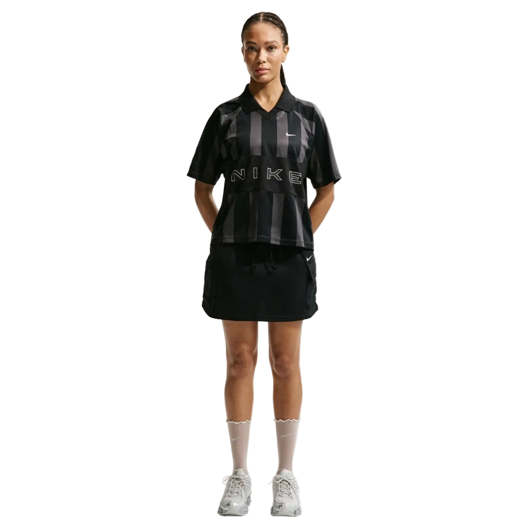 Striped Short-Sleeve Jersey Top