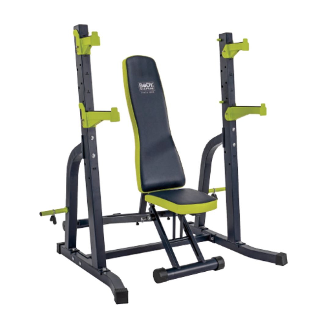 Adjustable Barbell Rack And Bench Set