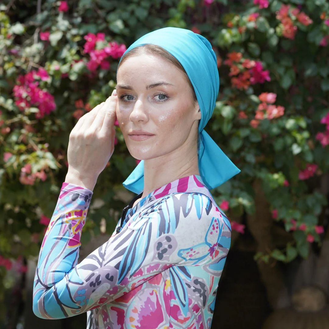 Bluish Teal Turban