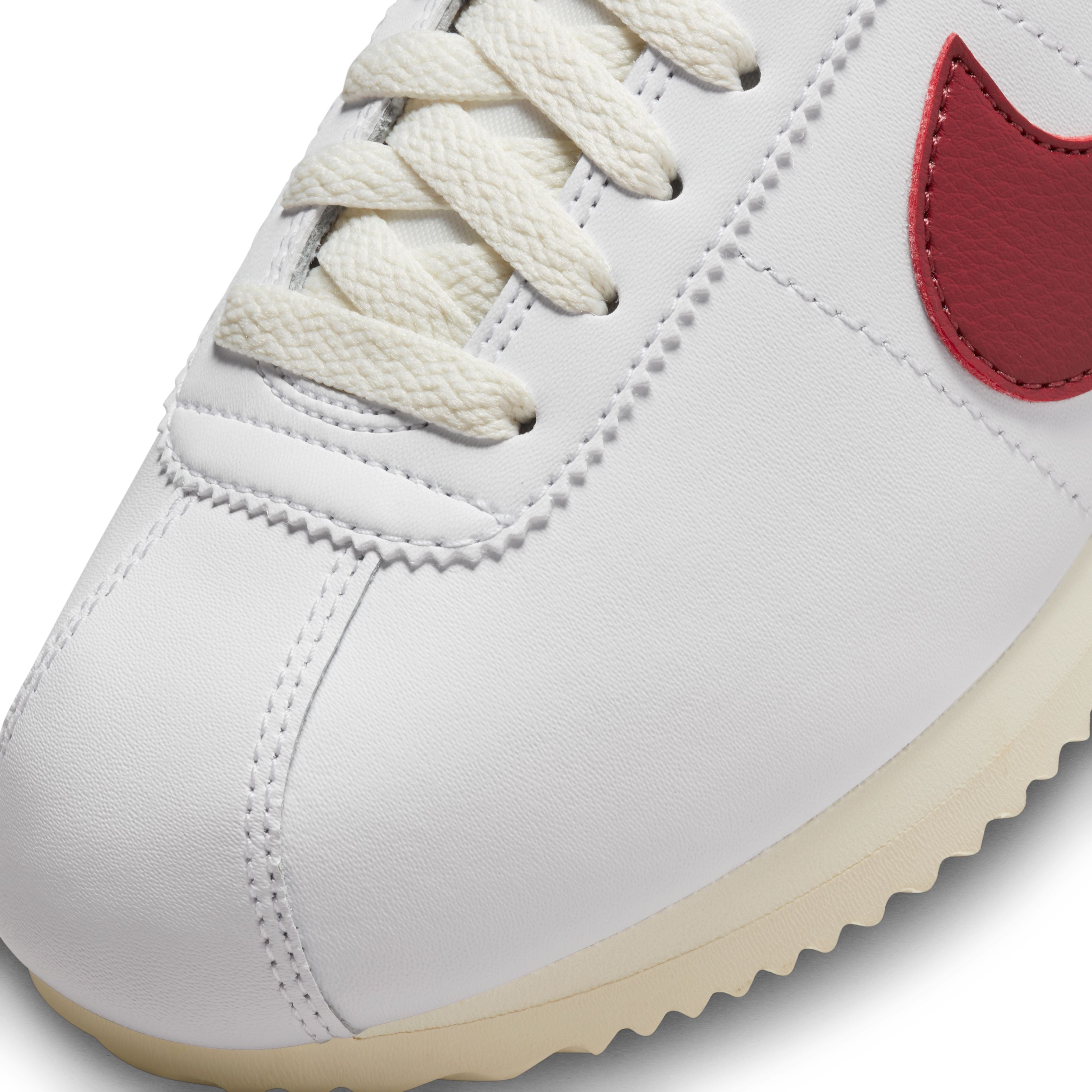 Nike Cortez Leather Women's Shoes -White/Red - Main Image