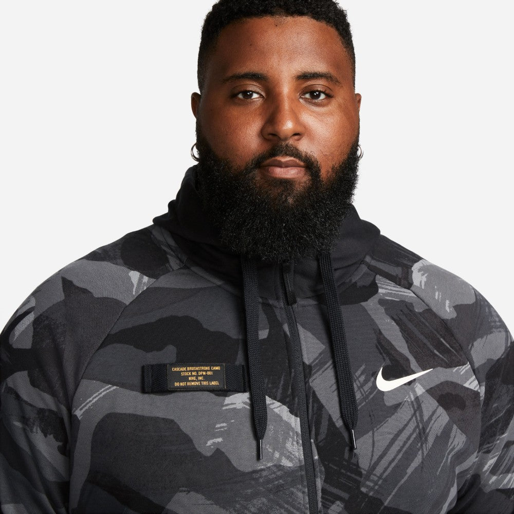 Dri-FIT Fleece Full-Zip Camo Fitness Hoodie