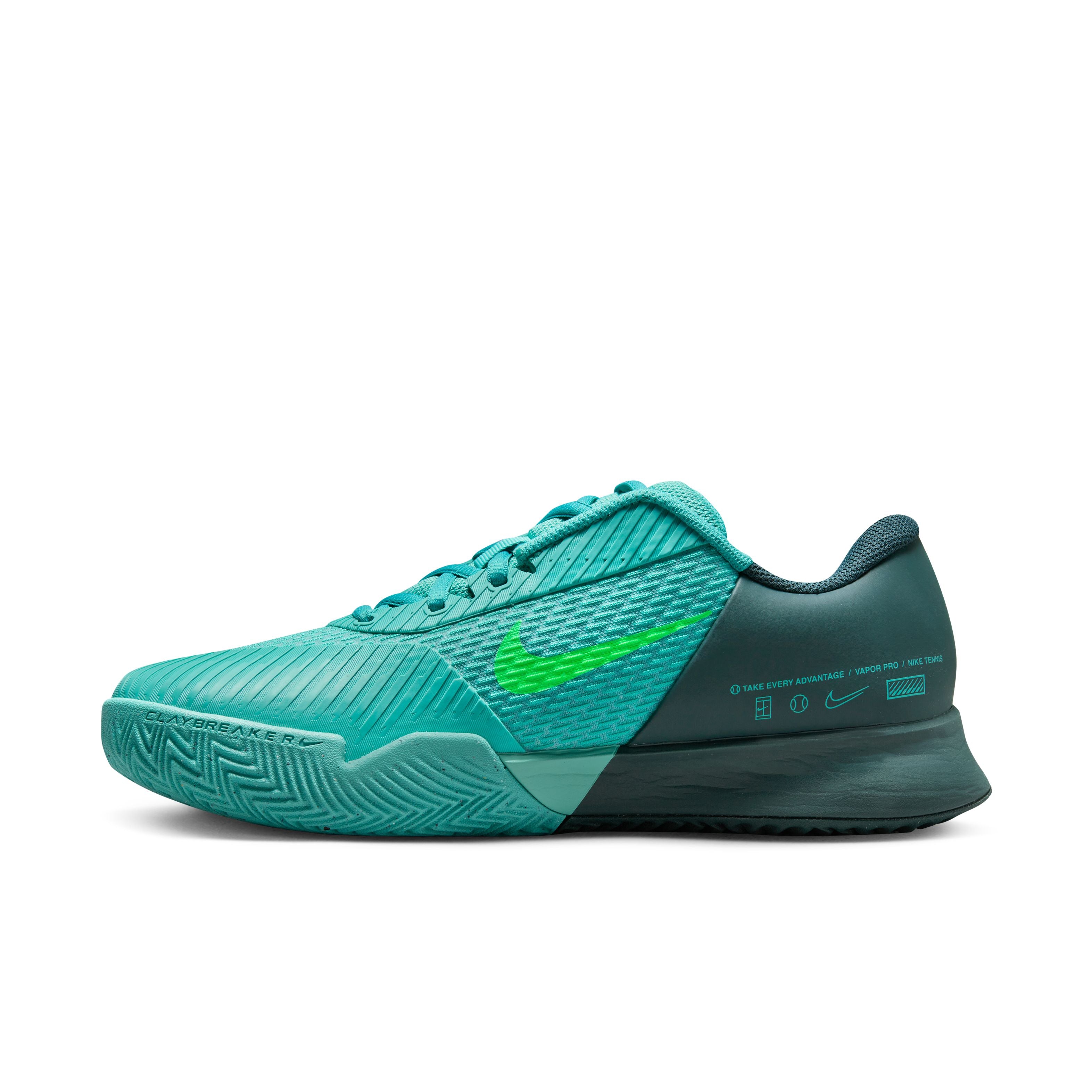 Nike Court Air Zoom Vapor Pro 2 Men's Clay Tennis Shoes Teal