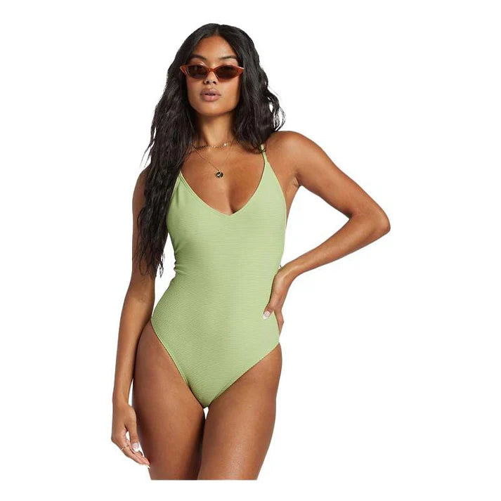 Tanlines Sage - High Leg One-Piece Swimsuit