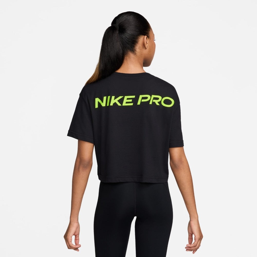 Nike Pro Women's Dri-FIT Short-Sleeve Cropped Tee Black