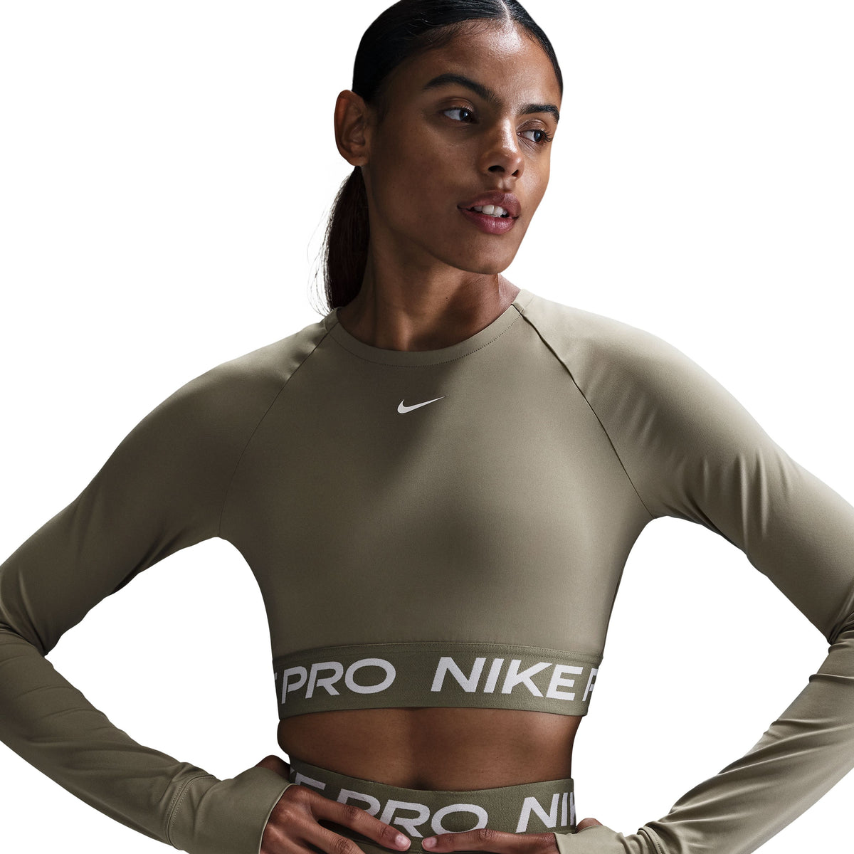 Pro 365 Dri-FIT Cropped Long-Sleeve Top