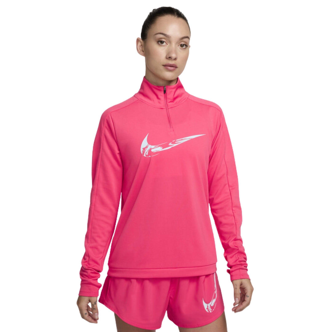 Swoosh Dri-FIT 1/4-Zip Running Long Sleeve T-shirt