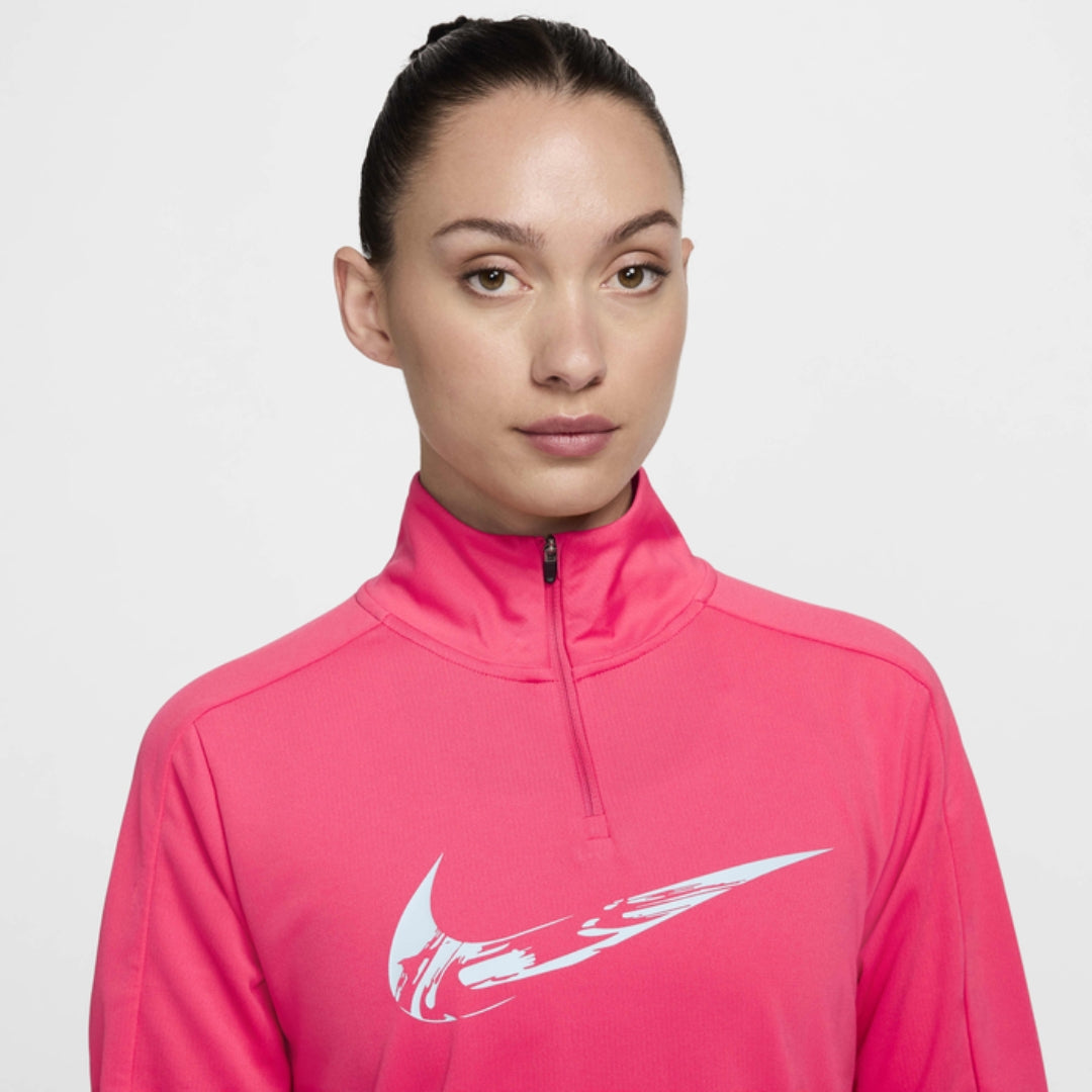 Swoosh Dri-FIT 1/4-Zip Running Long Sleeve T-shirt