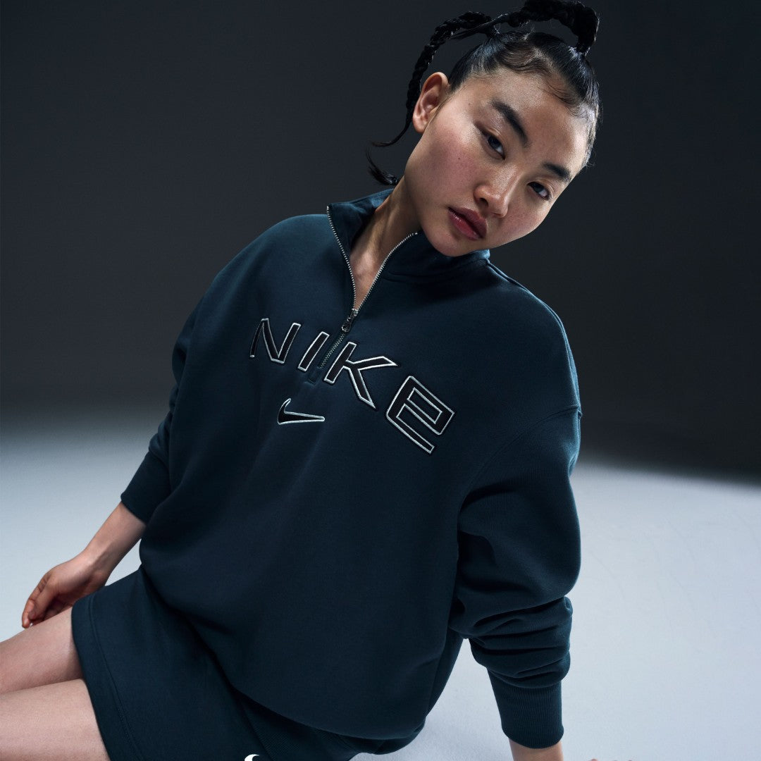 Sportswear Phoenix Fleece Over-Oversized 1/4-Zip Logo Top