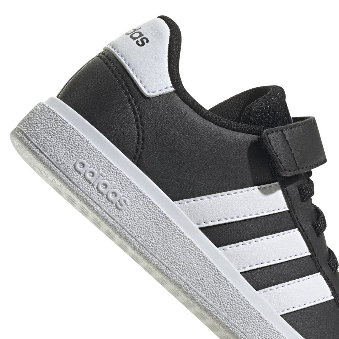 adidas Kids Grand Court Elastic Lace and Top Strap Lifestyle Shoes