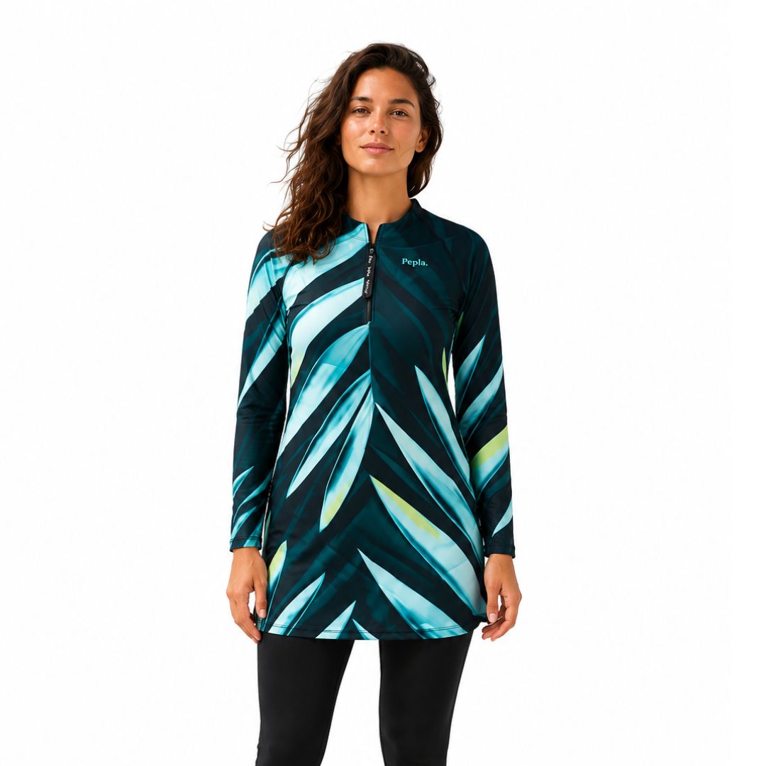 Green Botanical Long Rashguard
