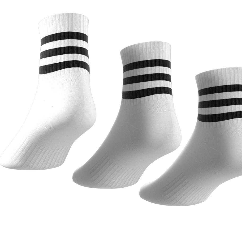 3-Stripes Cushioned Sportswear Mid-Cut Socks 3 Pairs