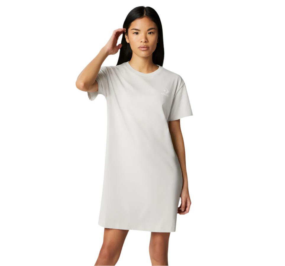 Heathered Short Sleeve T-Shirt Dress