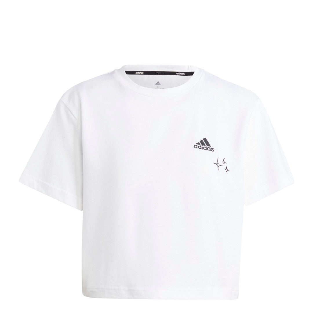 Scribble Embroidery CropT-Shirt