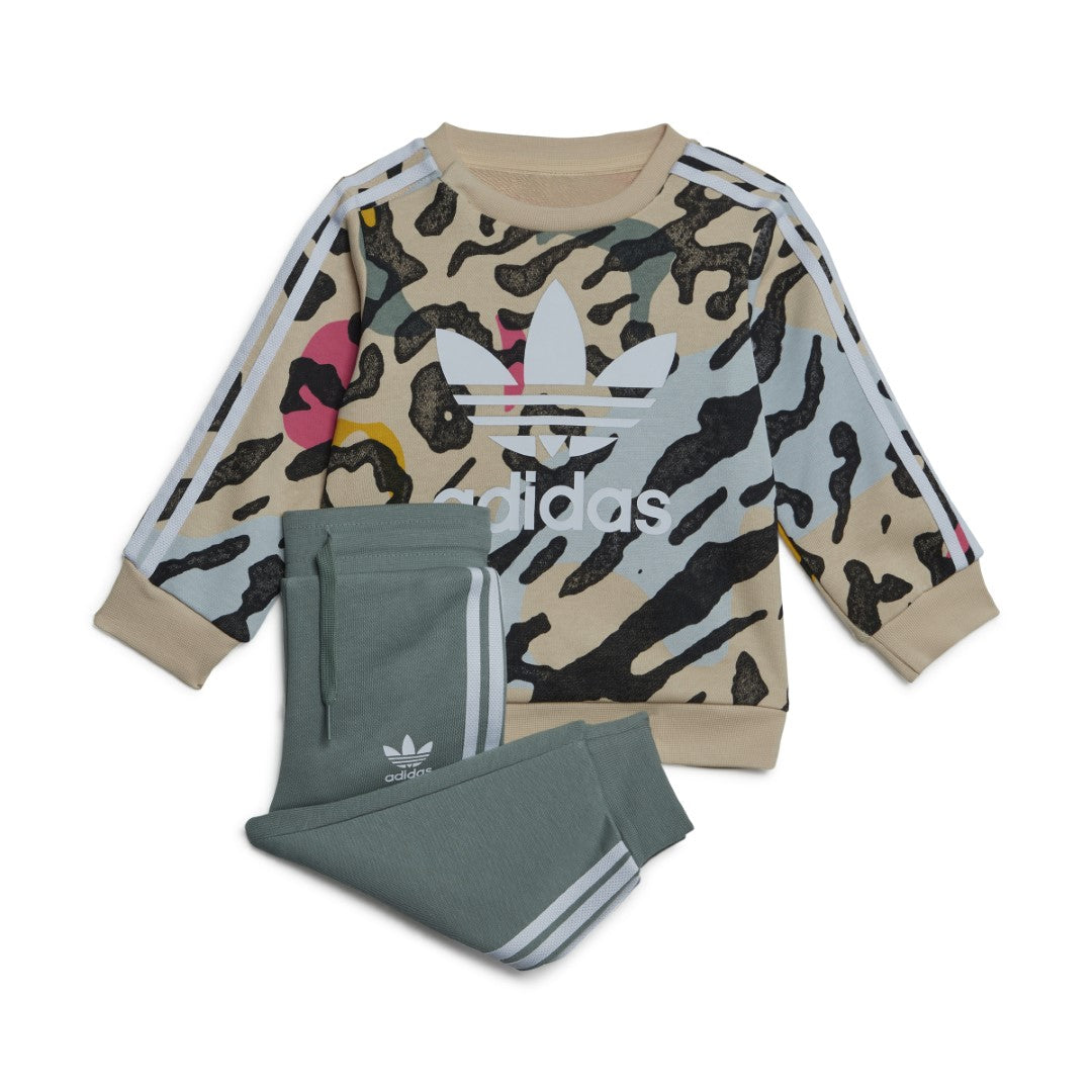 Animal Print Crew Matching Set