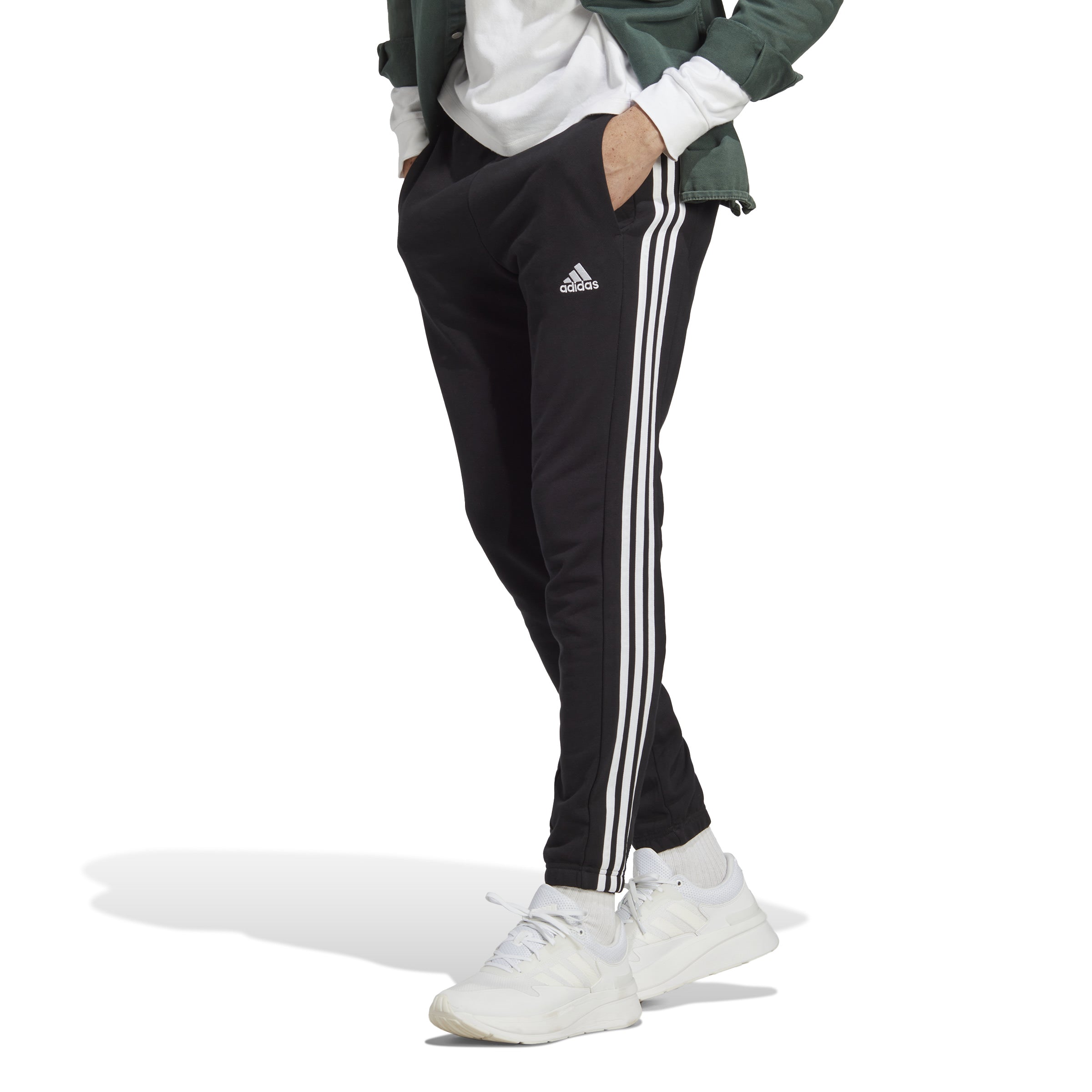 Essentials French Terry Tapered Elastic Cuff 3-Stripes Joggers