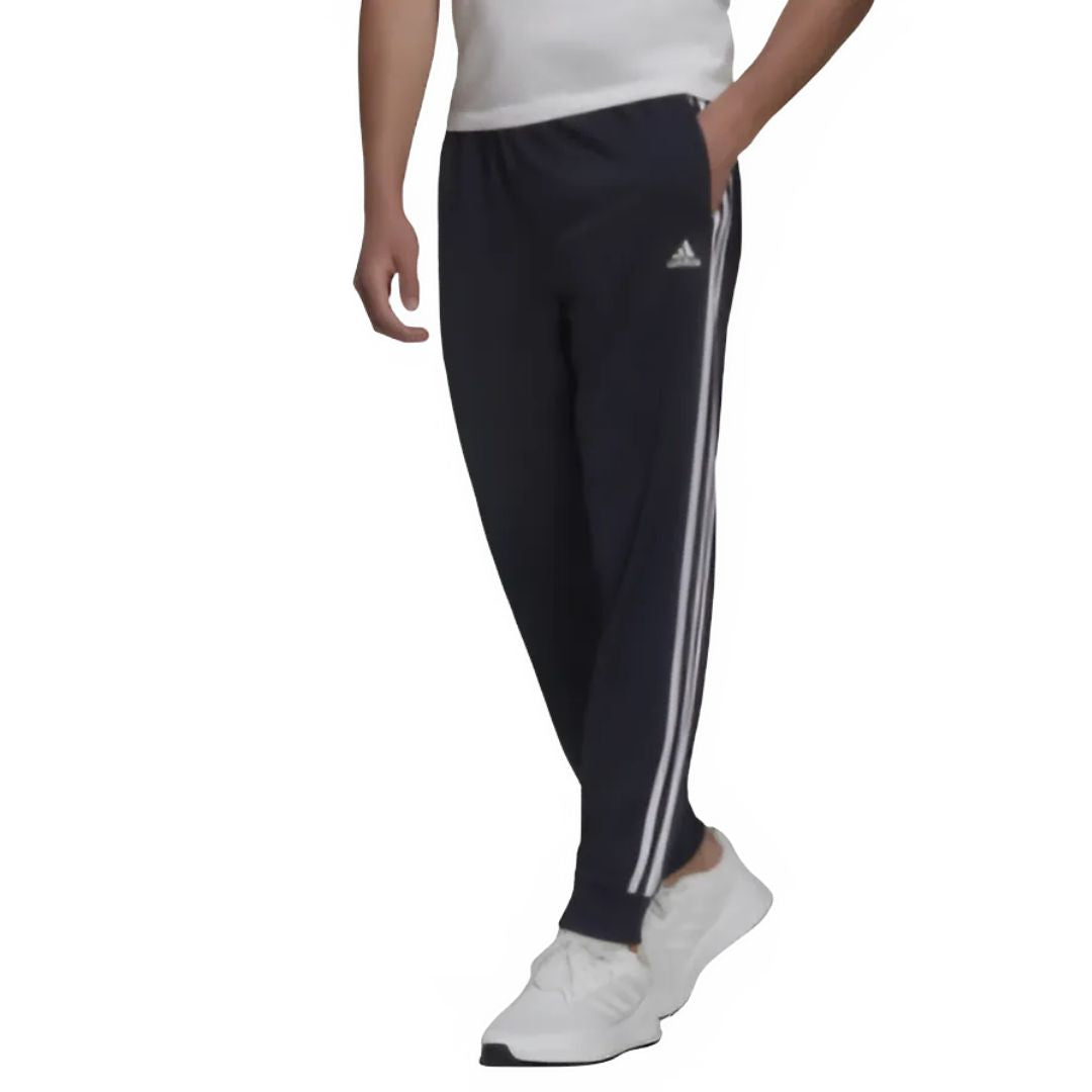 Essentials Warm-Up Tapered 3-Stripes Track Pants