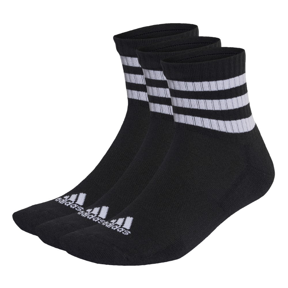 3-Stripes Cushioned Sportswear Mid-Cut Socks 3 Pairs