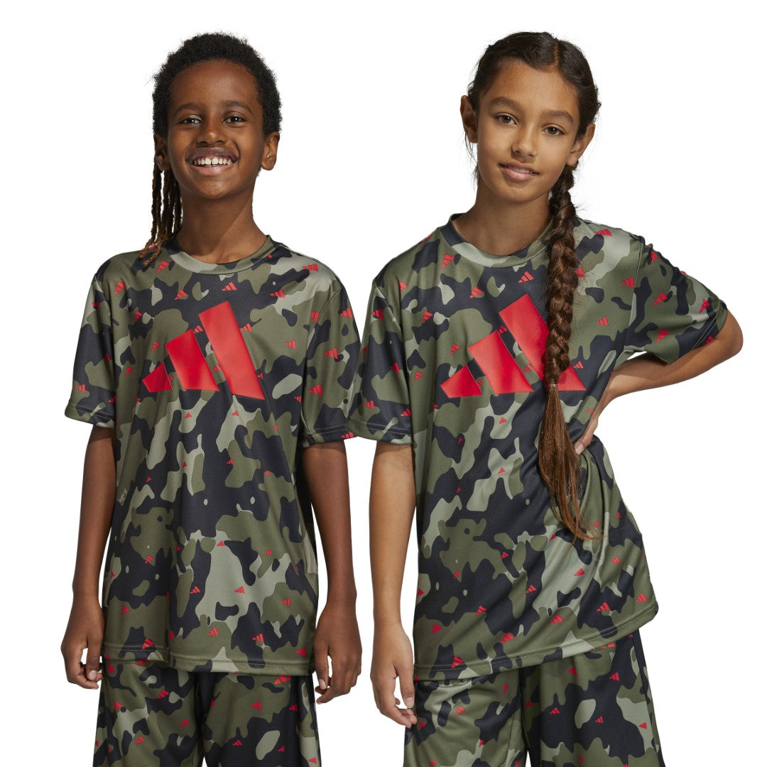 adidas Train Essentials AEROREADY Camo T-Shirt Kids - Green