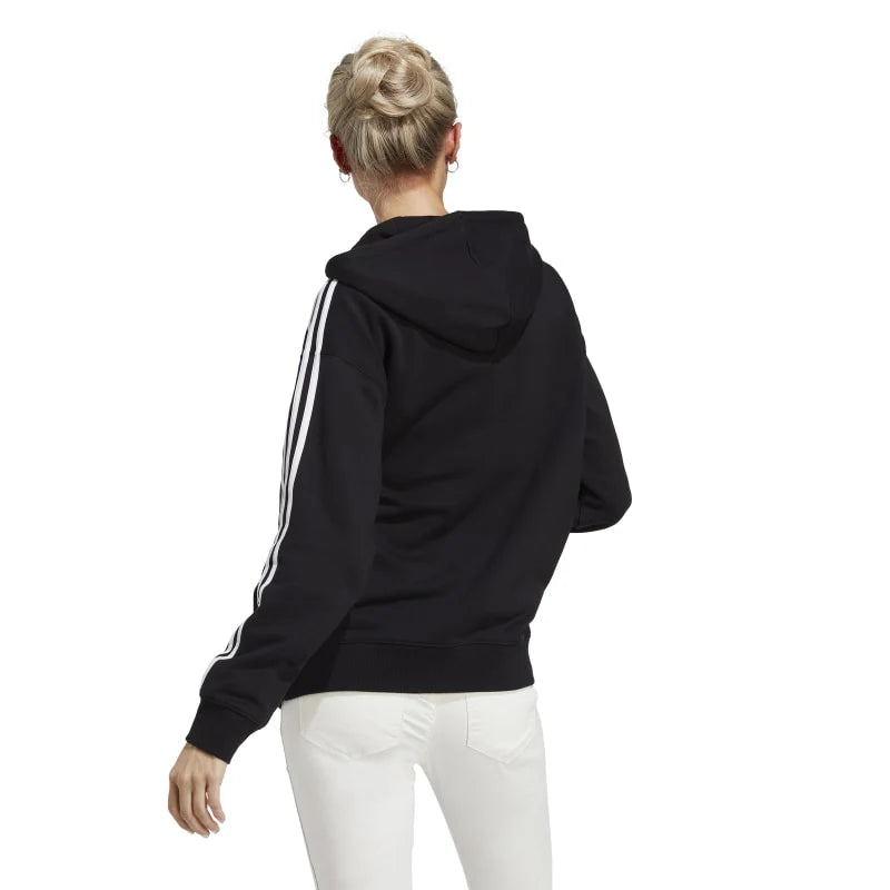 Essentials 3-Stripes French Terry Oversized Full-Zip Hoodie