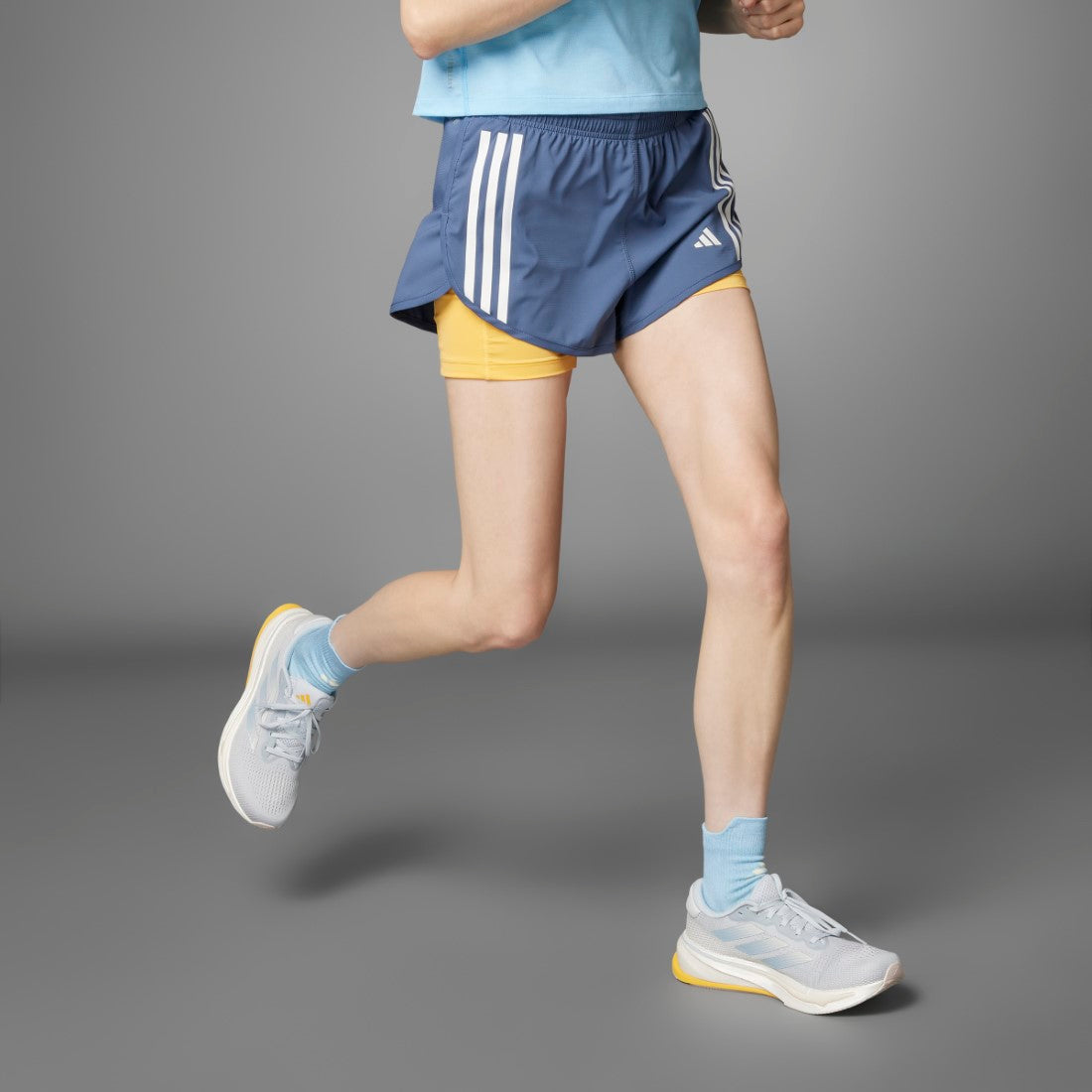 Own the Run 3-Stripes 2-in-1 Shorts