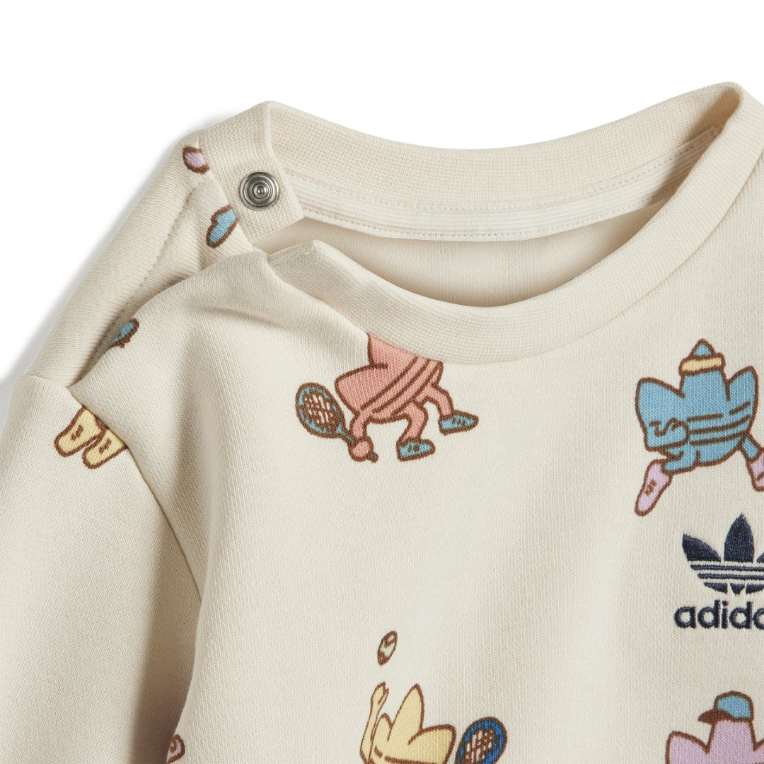 Graphic Crew Sweatshirt Matching Set