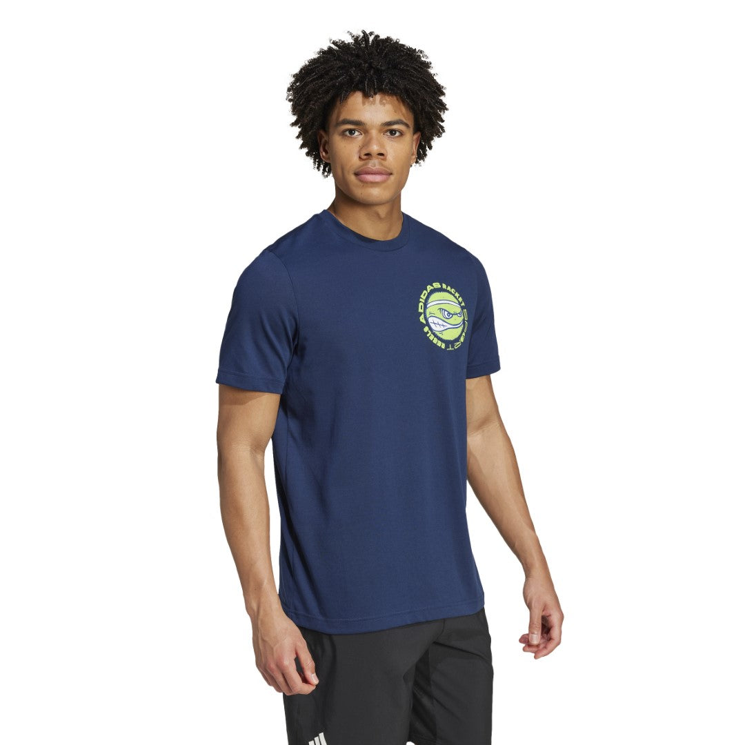 Racket Sport Rebels Graphic Men's T-Shirt Blue - Tennis Style