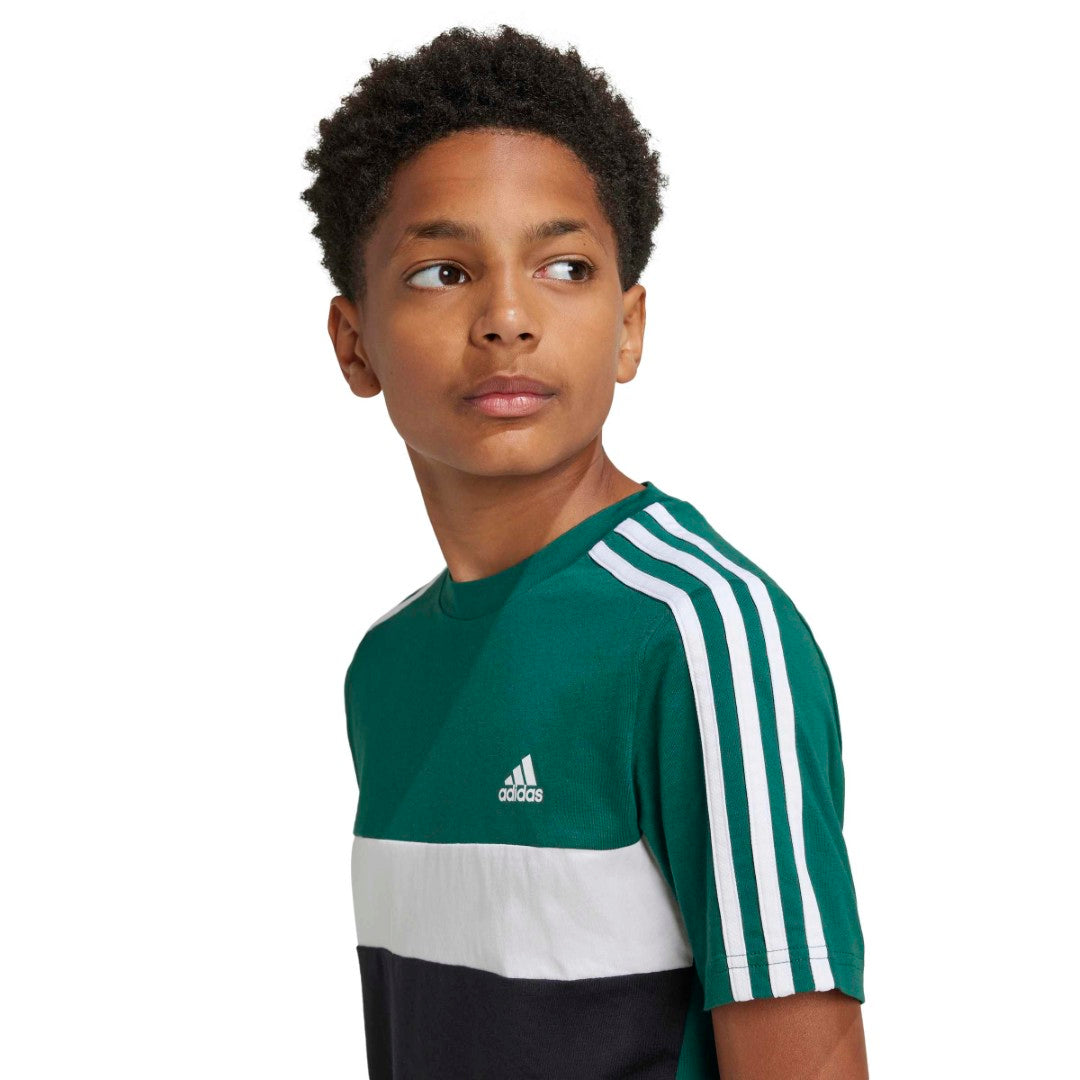 تيشيرت قطن كولور بلوك تيبيريو 3-سترايبس  