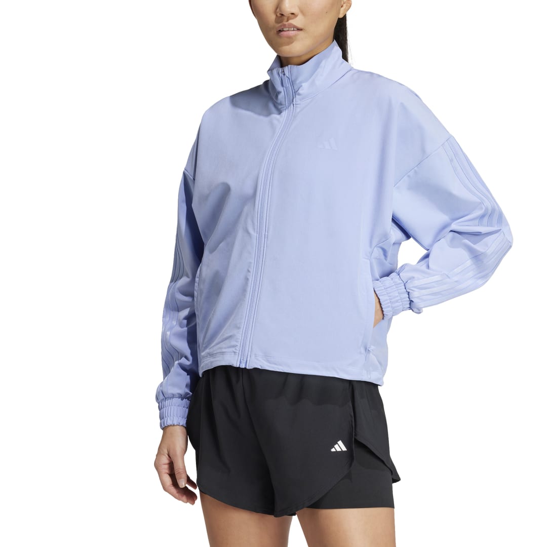 adidas Pacer All Gym Tonal 3-Stripes Woven Jacket -Purple