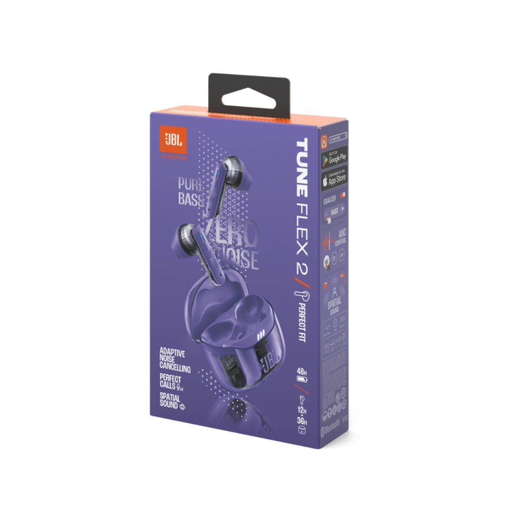 JBL Tune Flex 2 Ghost Edition Purple Earbuds