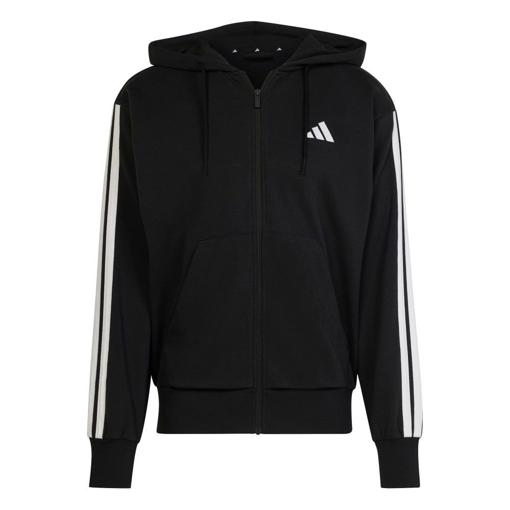 Essentials 3-Stripes French Terry Full-Zip Hoodie