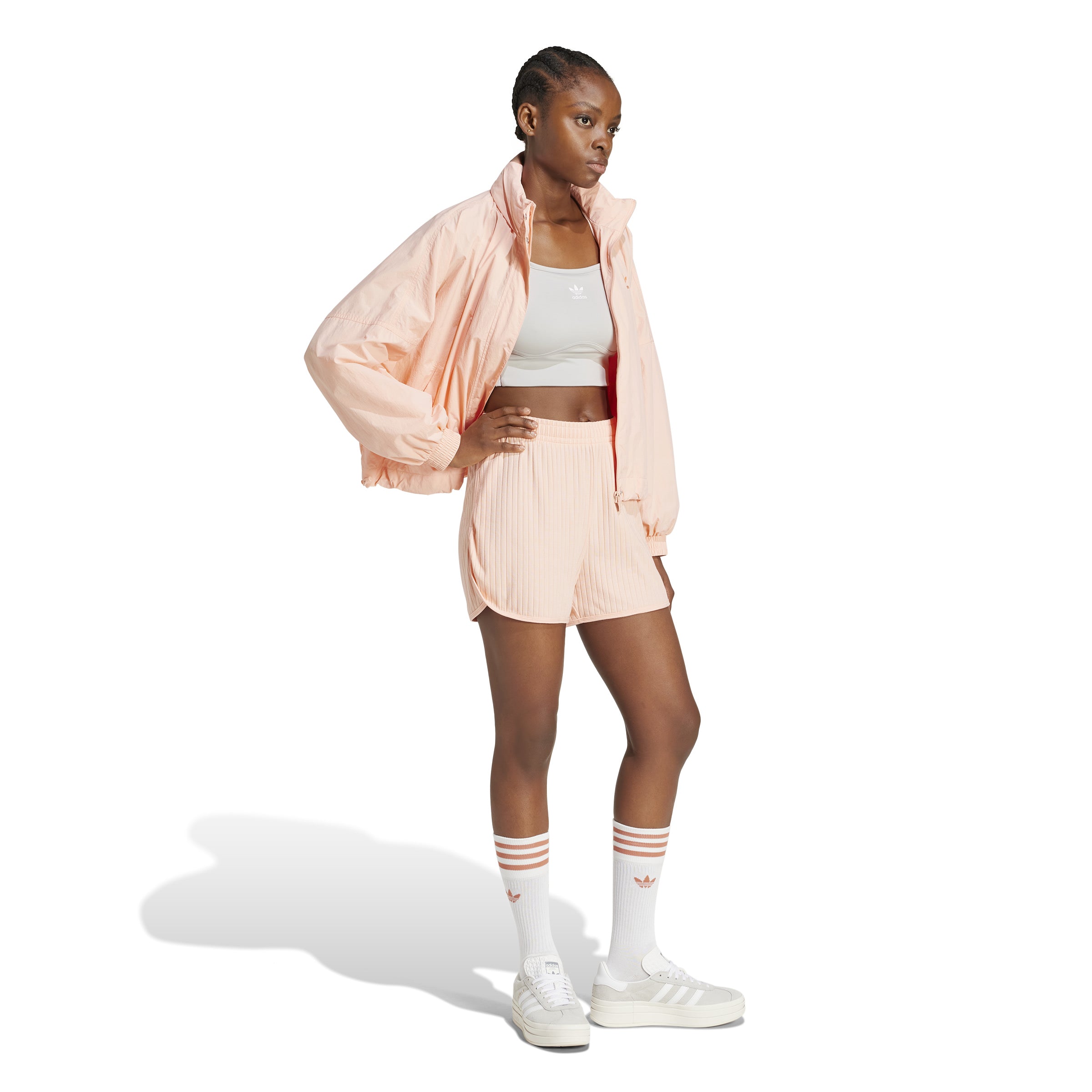 شورت قصير Rib واسع إيسنشيالز