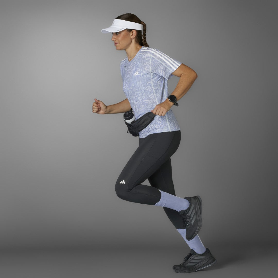 تي شيرت Own the Run CLIMACOOL 3-Stripes