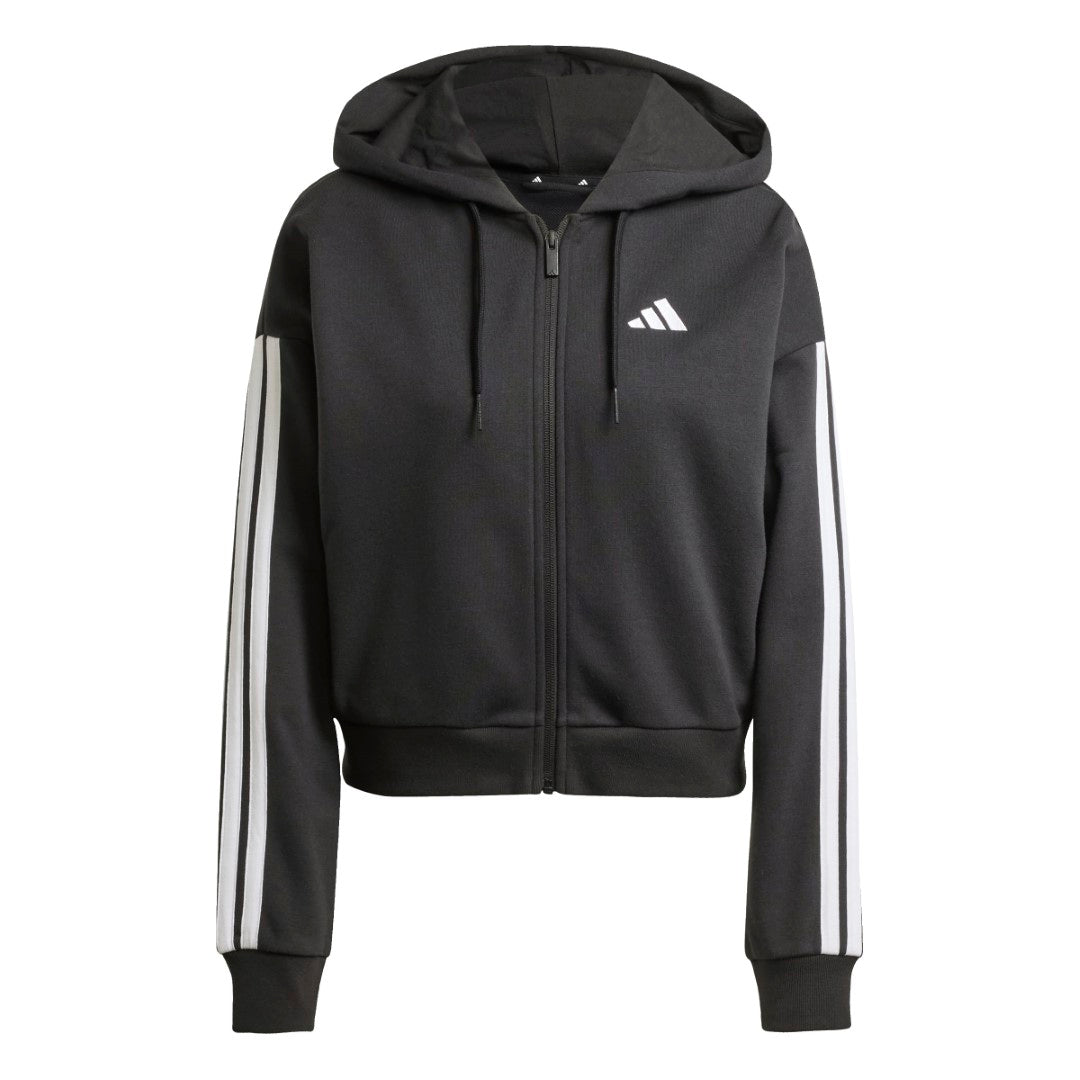Essentials 3-Stripes French Terry Full-Zip Hoodie