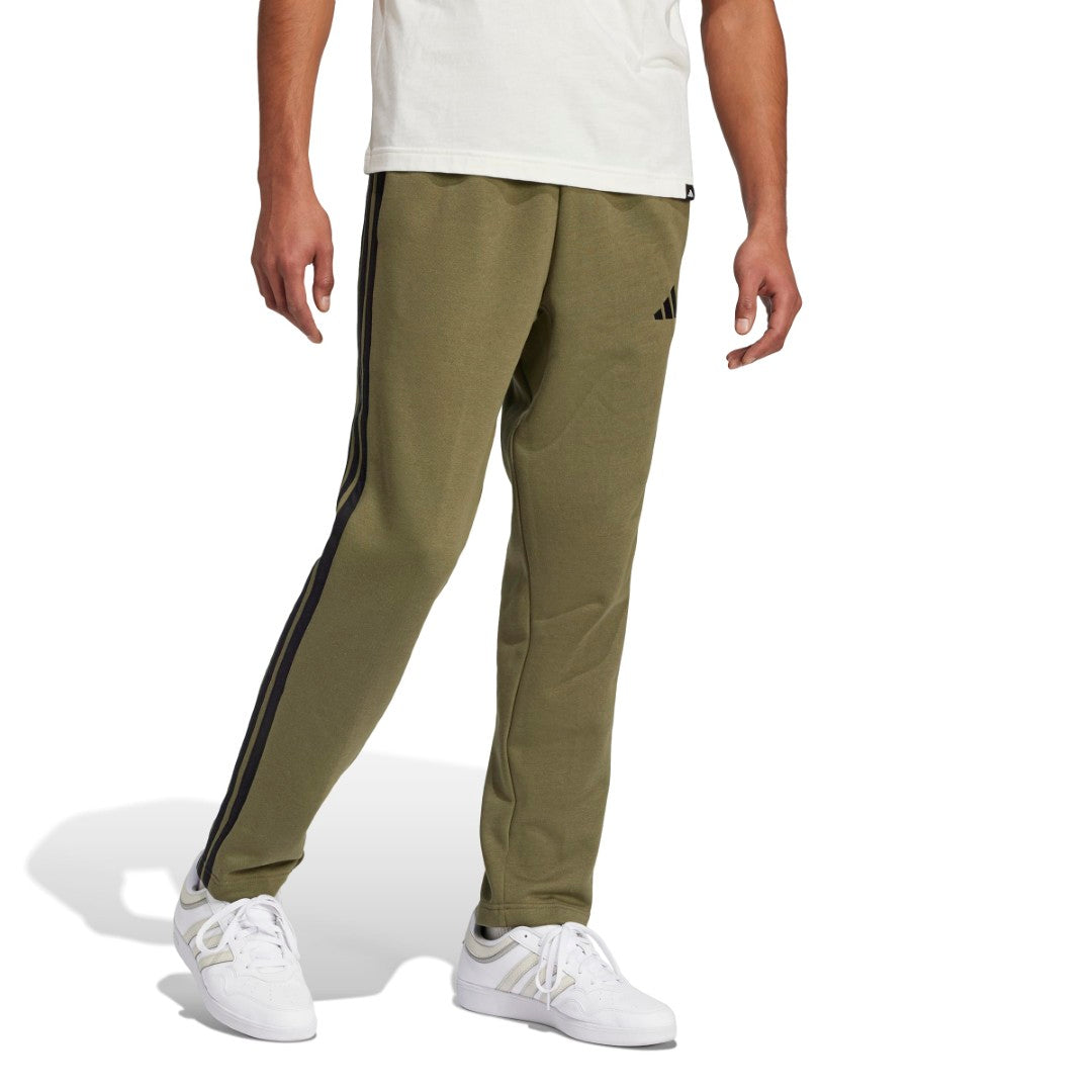 Essentials 3-Stripes Open Hem Fleece Pants