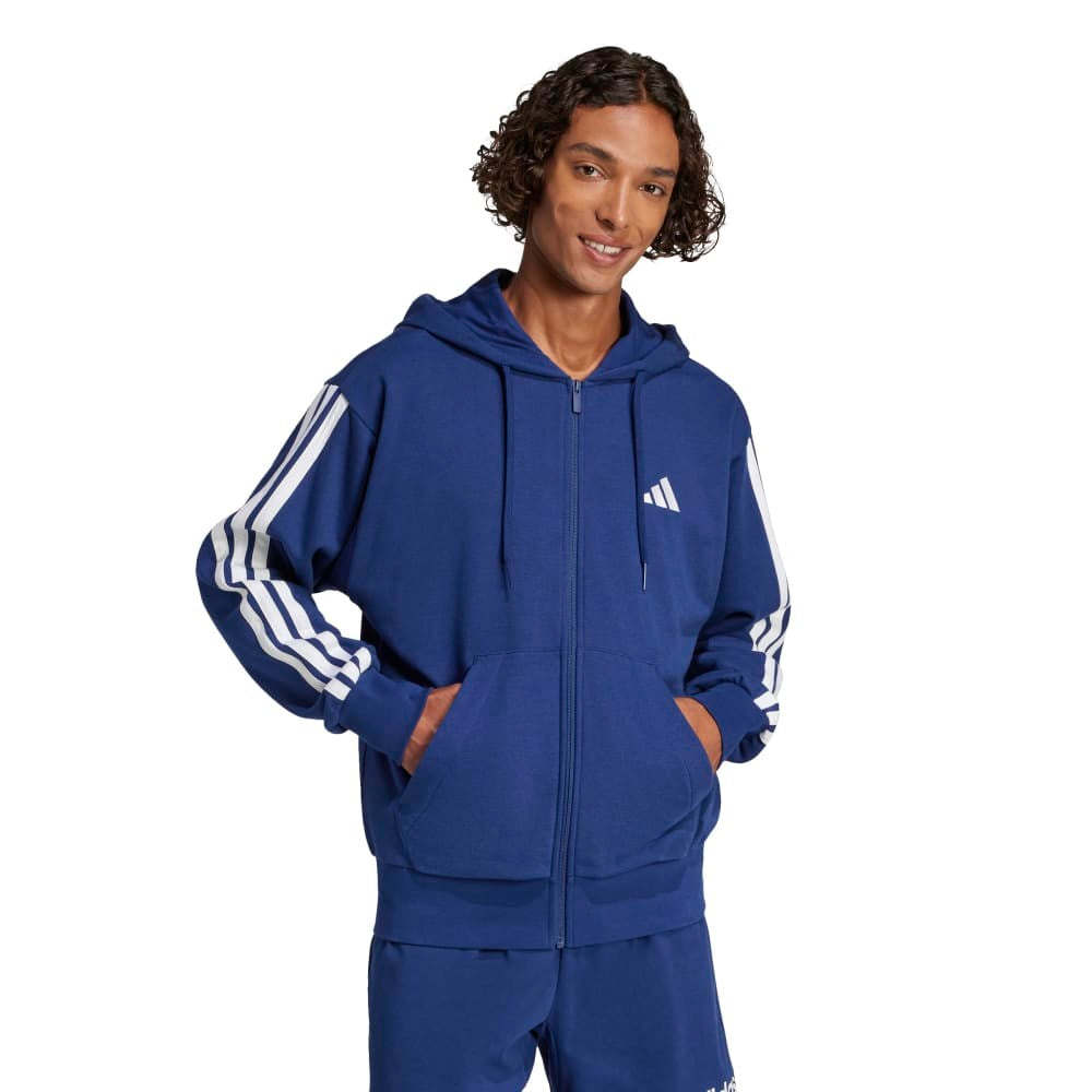 Essentials 3-Stripes French Terry Full-Zip  Sweatshirt