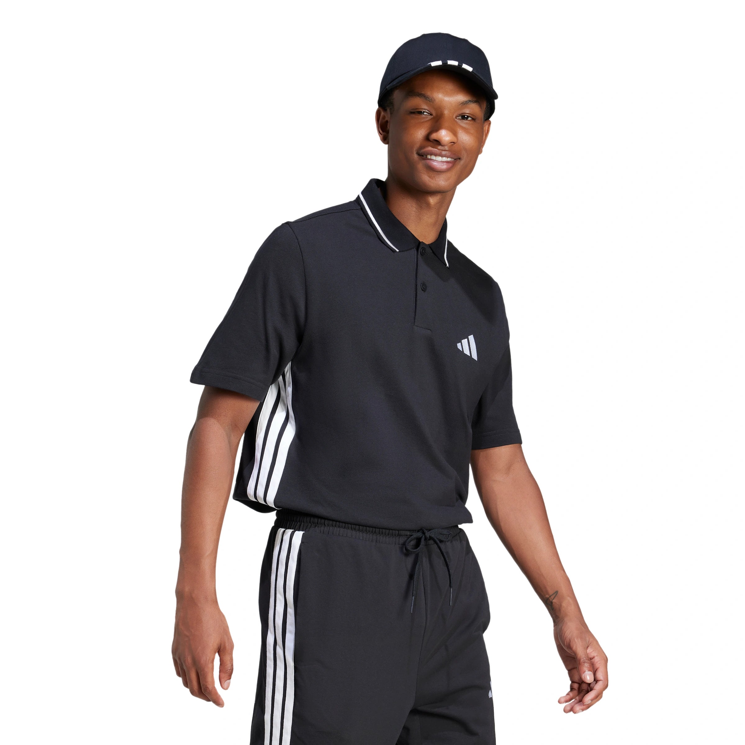 Essentials 3-Stripes Piqué Polo T-shirt