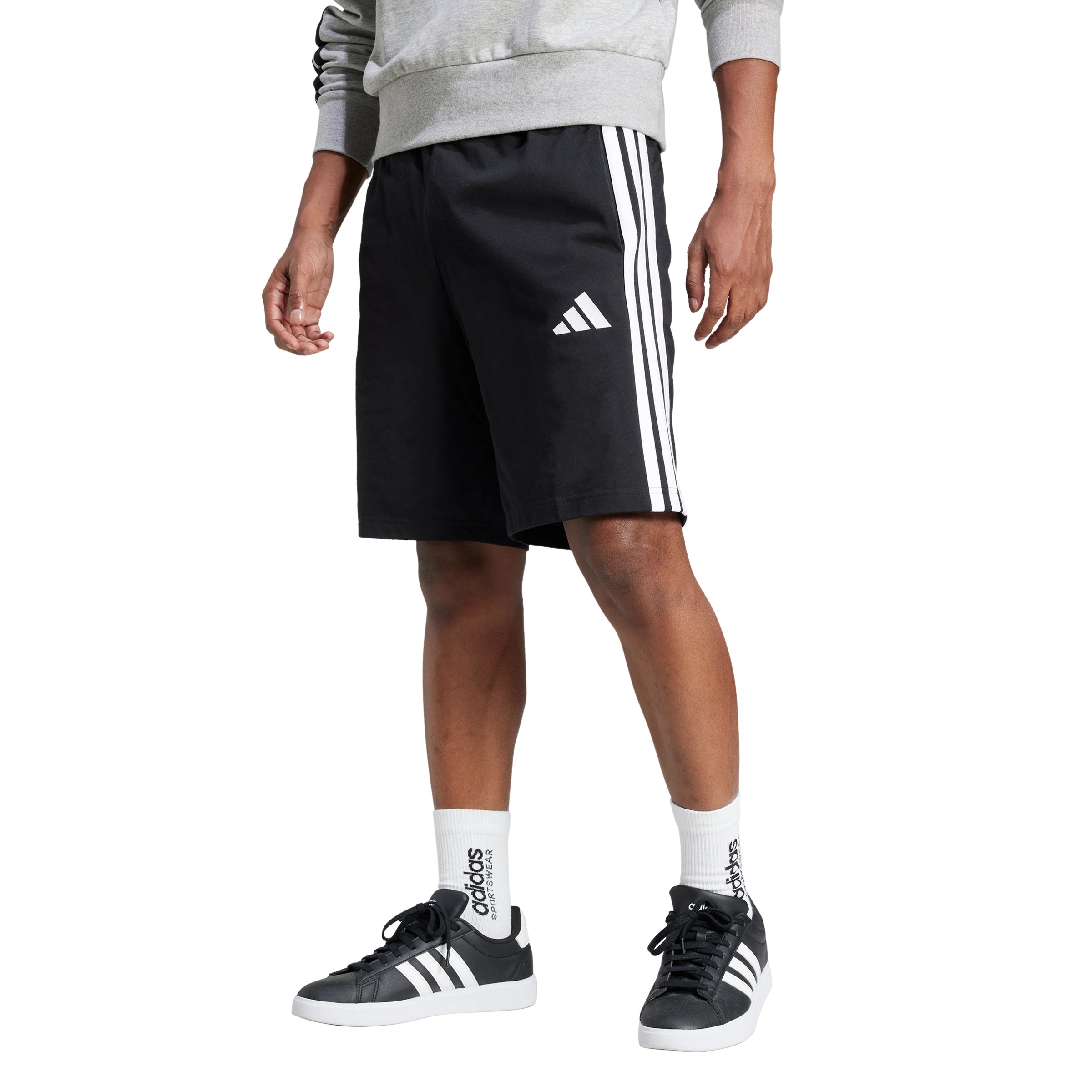 Essential 3-Stripes Single Jersey Shorts 10"