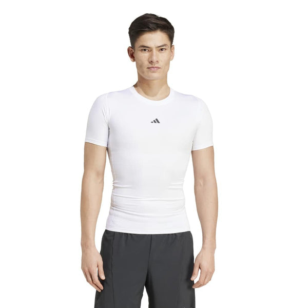 adidas techfit compression training t-shirt male white