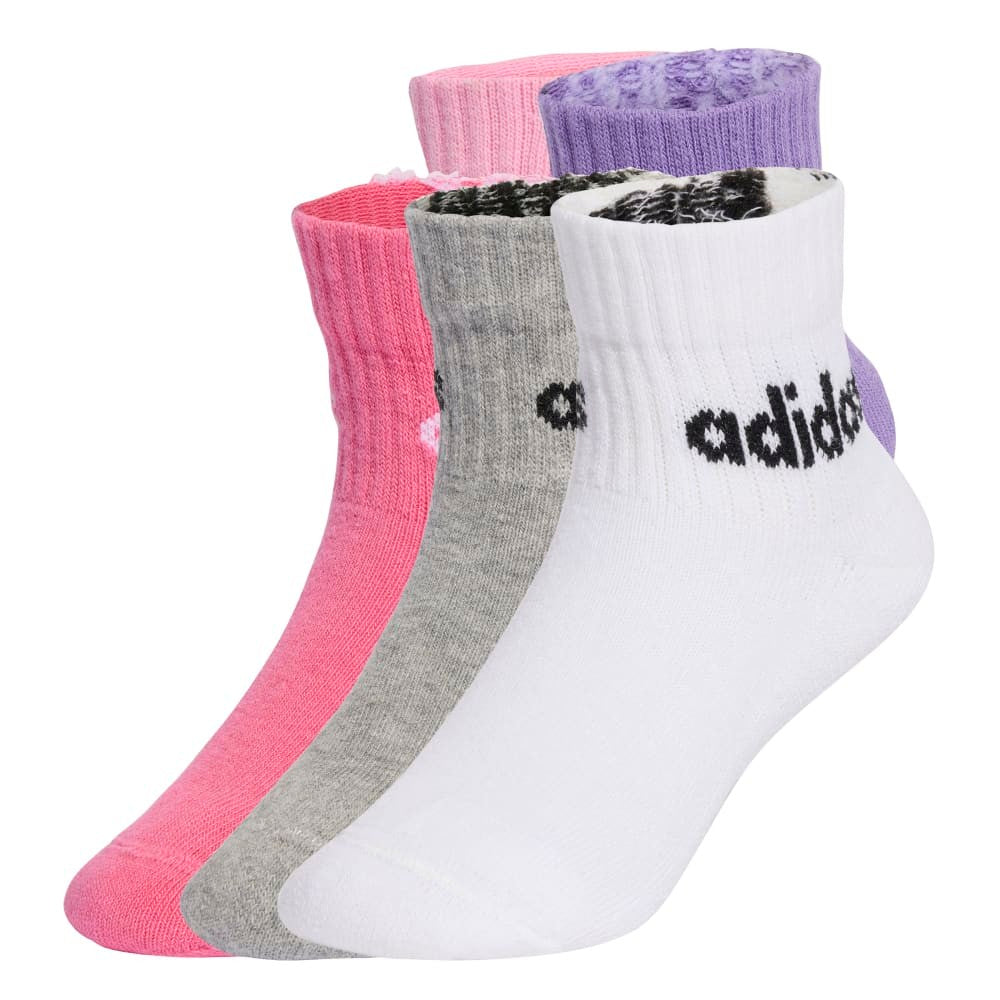 adidas Linear Kids' Ankle Socks 5 Pairs -Multi Color