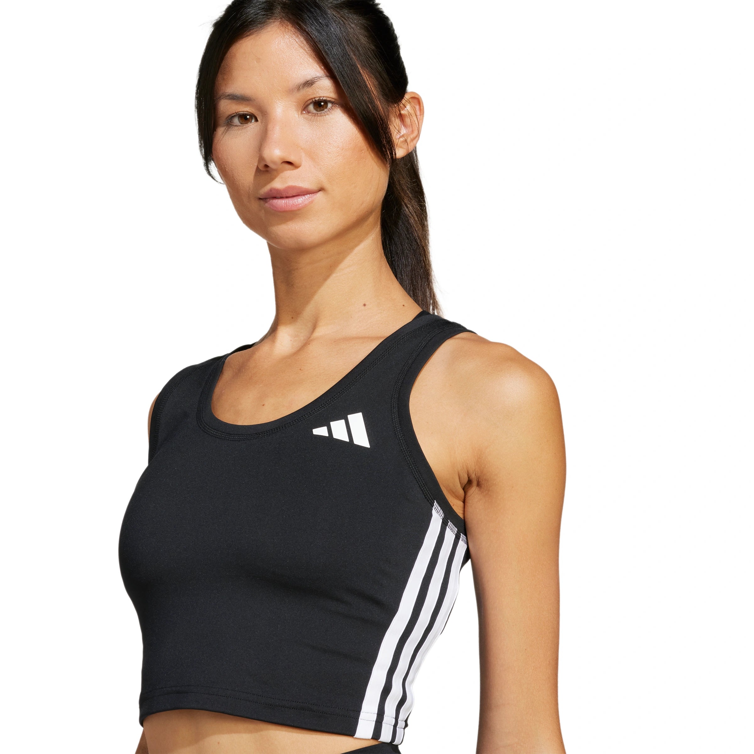 Train Essentials 3-Stripes Crop Tank Top