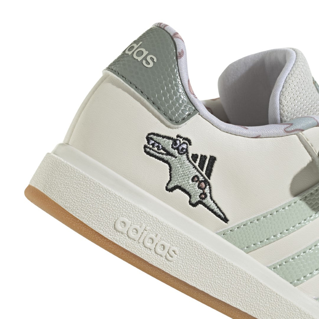 Adidas Dino Grand Court 2.0 Kids Lifestyle Shoes - White Adidas Dino Grand Court 2.0 Kids Lifestyle Shoes - White