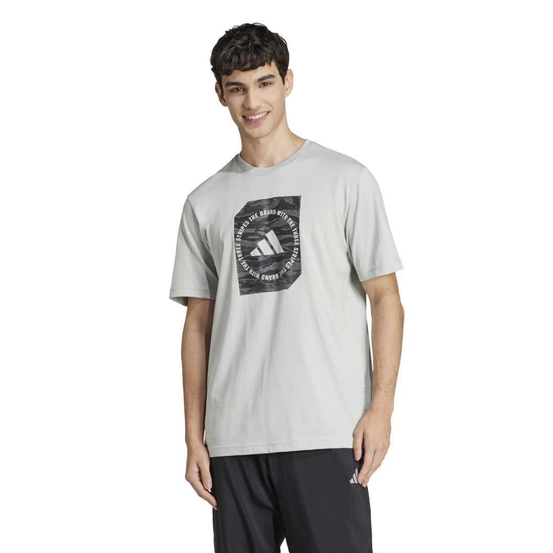 adidas Camo Shape Graphic T-Shirt Men Grey